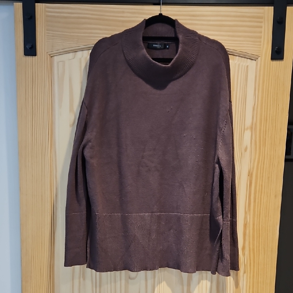 Brown Turtleneck Sweater